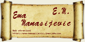 Ema Manasijević vizit kartica